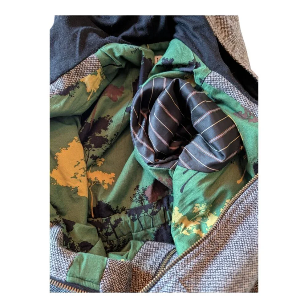 Ivy Jane | Lightweight Hooded Jacket | Heather Grey/Herringbone | Size XL - Picture 6 of 11